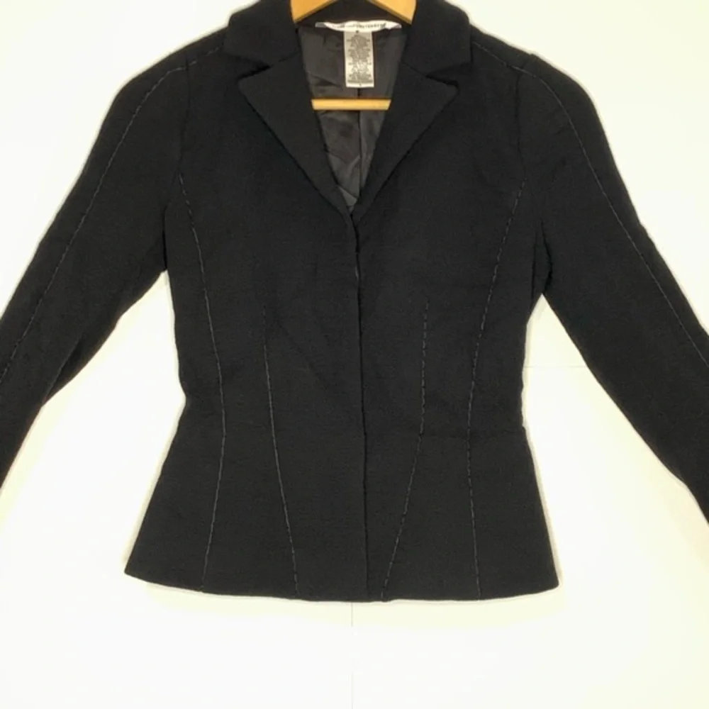 Diane Von Furstenberg Long Sleeve Wool Blazer - Picture 2 of 7